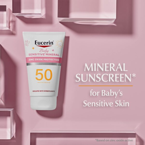 EUCERIN - Baby Sensitive Mineral Sunscreen Lotion, SPF 50, Fragrance Free 118ml - Image 2